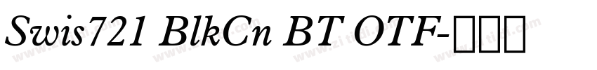 Swis721 BlkCn BT OTF字体转换